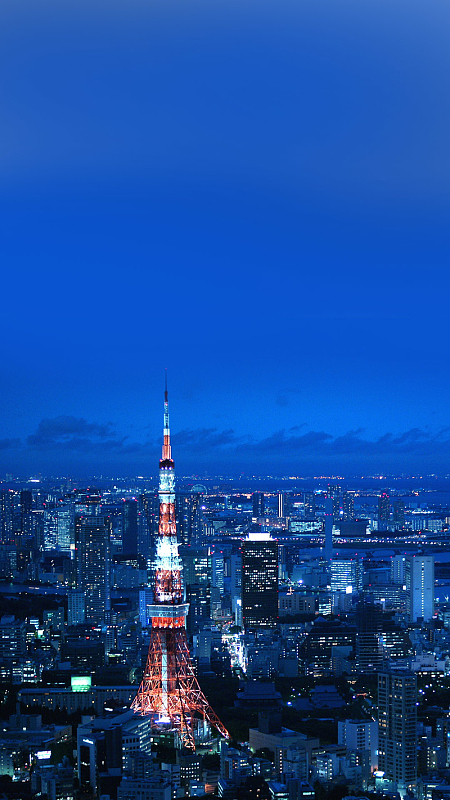 日本东京铁塔背景