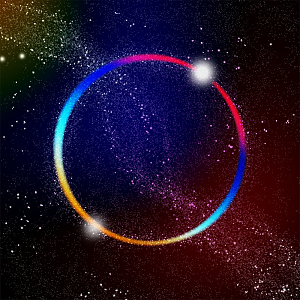 星空多彩圆形背景