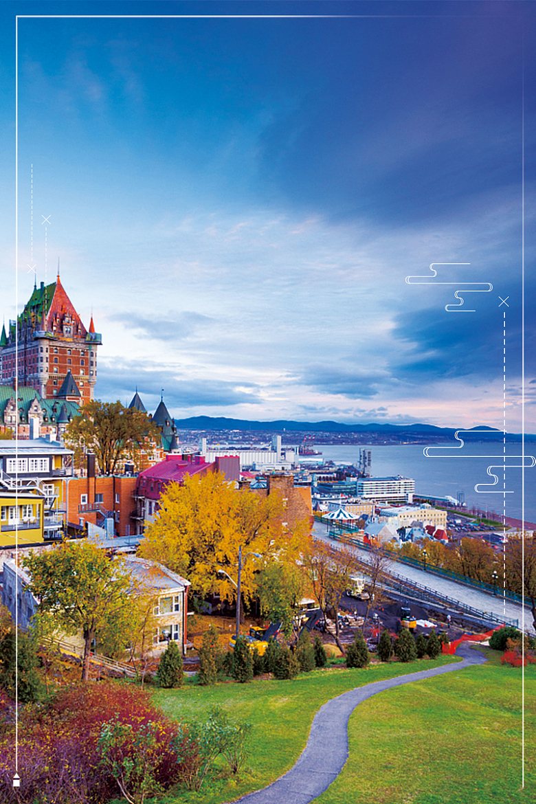 蓝色摄影加拿大城市旅游蓝天背景