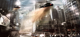 城市高空背景
