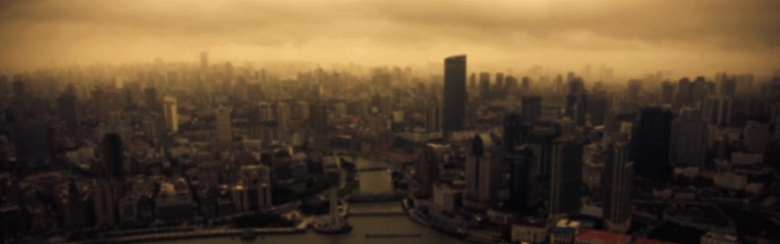 城市污染雾霾背景