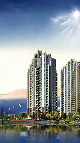 房地产宣传海报H5背景psd分层下载