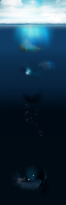 深海质感海报背景