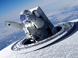 创意宇航员与星球未来科技高清图片