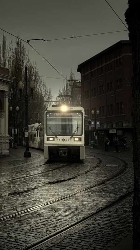 雨中美景高清H5背景