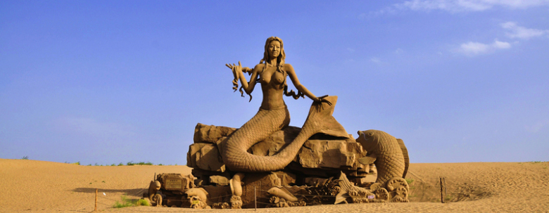 沙子美人鱼鱼银川黄沙