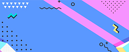 波普风格几何扁平banner