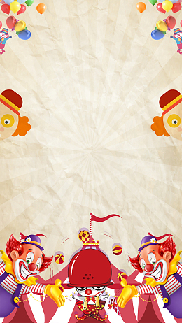 卡通整蛊愚人节黄色复古H5背景素材