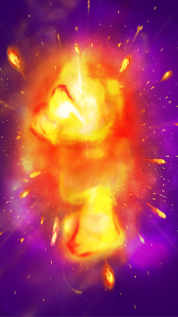 年终盛宴爆炸psd分层H5背景