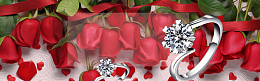 钻石戒指促销几何玫瑰banner