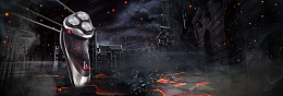 全自动剃须刀大气黑色banner