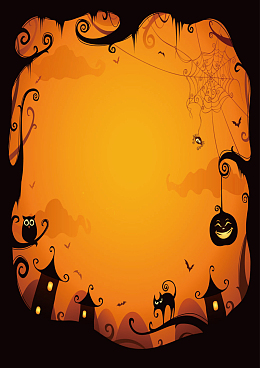 黄色万圣节活动海报背景