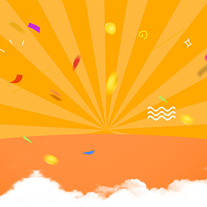 橙色几何食品促销PSD分层主图背景素材