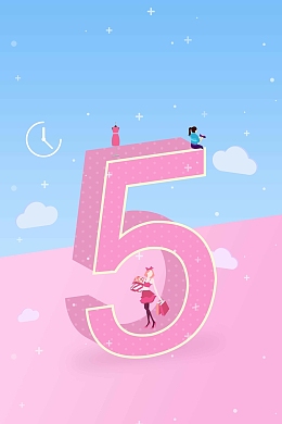 创意小清新女性双十一双十二促销购物