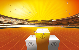 现代运动比赛颁奖典礼颁奖台背景素材