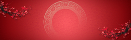 淘宝网页暗纹中国风红色海报banner