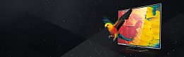 新款液晶电视促销几何黑色banner