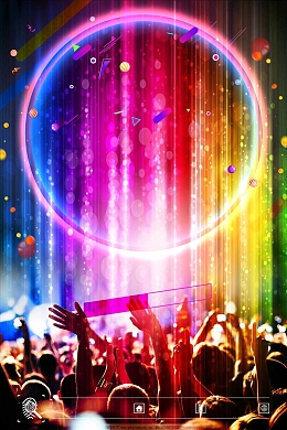 跨年音乐节炫彩宣传海报