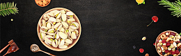 坚果美食简约黑色banner
