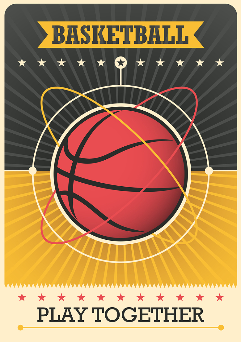 矢量篮球比赛海报
