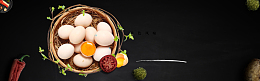 传统土鸡蛋简约黑色banner