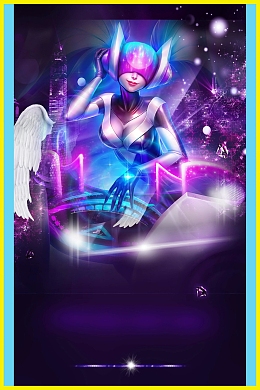 酒吧夜场招聘投计海报