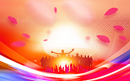 炫彩渐变热情春季运动会背景素材