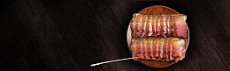 湘西腊肉大气质感木纹黑色banner