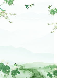 白色淡雅水墨清明节背景素材