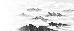 中国风水墨山河渐变黑白背景