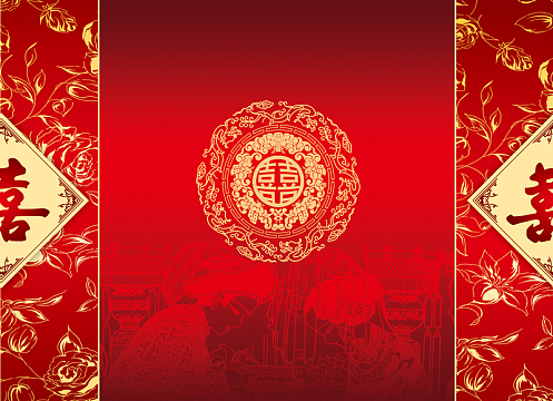 喜庆古风背景素材_喜庆古风背景图片元素-觅元素
