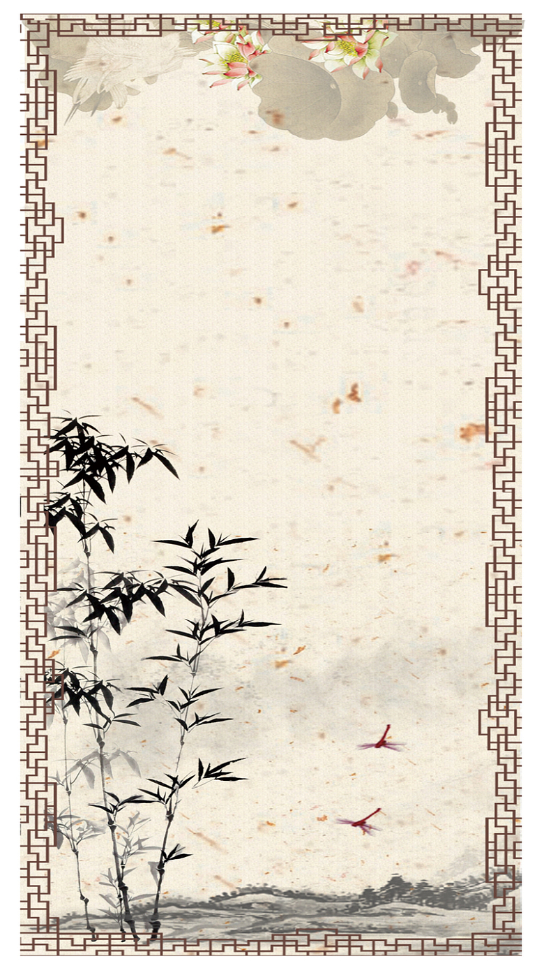 水墨古风中国风工笔画背景素材