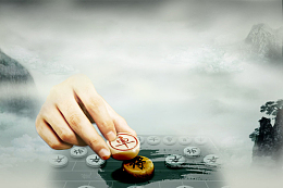 灰色棋类象棋对弈背景