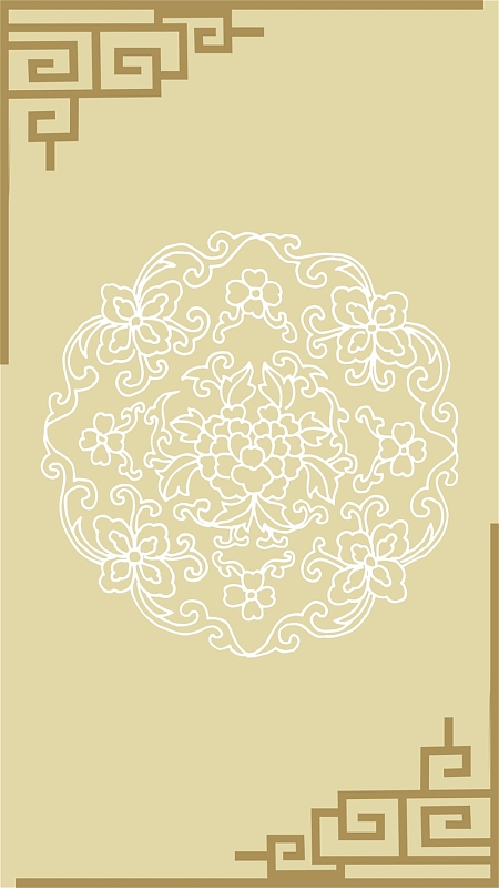 中国风花纹矢量H5背景素材