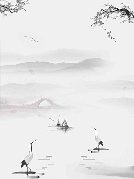 中国风白露海报背景模板