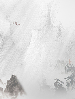 黑白古风山水水墨简约墨痕背景素材
