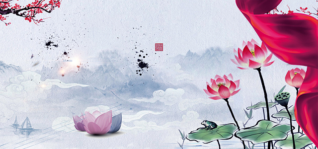 png反腐宣传身正气清如莲h5背景素材(1280x1920)psdpng中国风背景