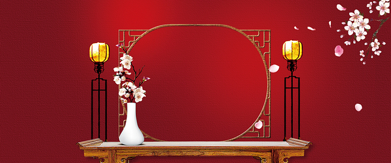 古典美中国风美妆海报背景