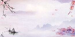 中国风水墨山水江南美景旅游背景