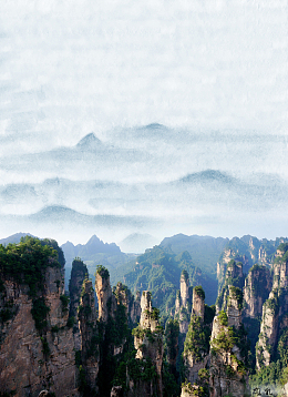 张家界旅游广告PSD背景素材