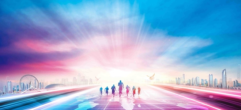 2017感谢有你年会海报背景模板