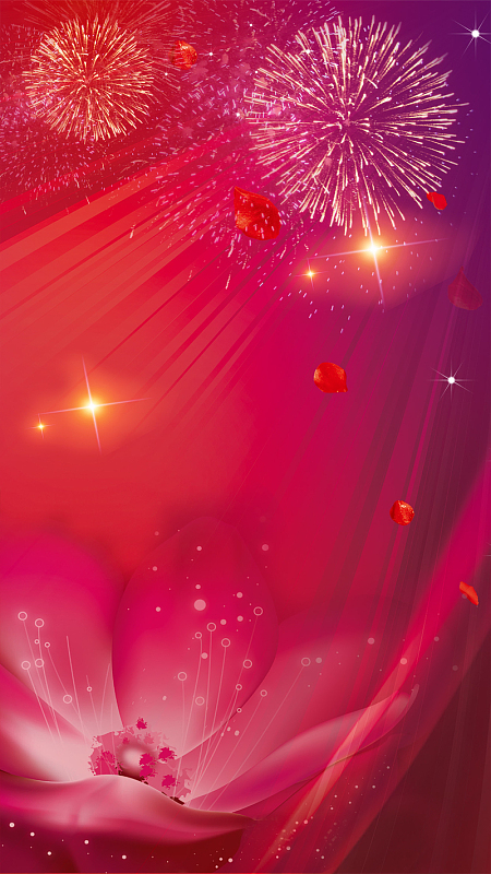 盛大开业红色喜庆烟花h5背景素材