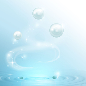 蓝色水纹珍珠华丽光束化妆品背景