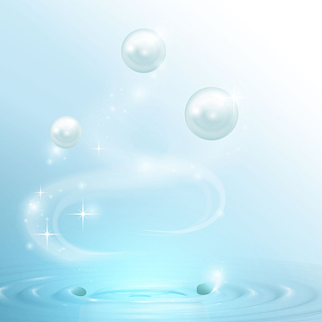 蓝色水纹珍珠华丽光束化妆品背景