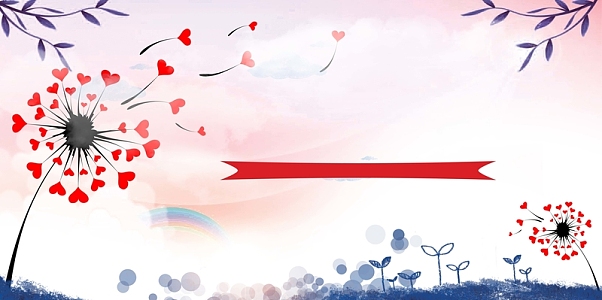 手绘爱心志愿者行动公益海报背景素材