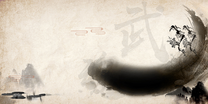 中国风功夫广告海报背景素材