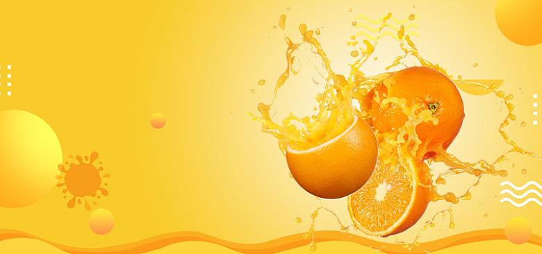 夏季橙汁饮料促销海报背景