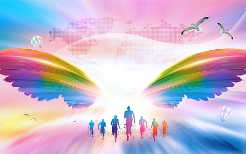 青春五四青年节背景素材(2362x3543)psdpng彩墨团队协作企业文化宣传