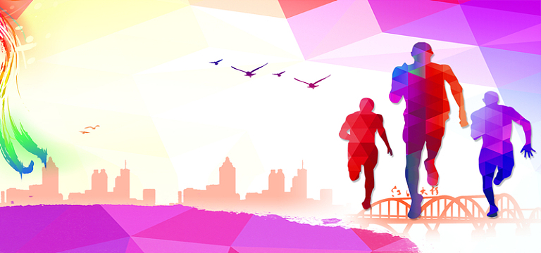 马拉松海报背景