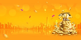 时尚创意金币金融理财海报背景